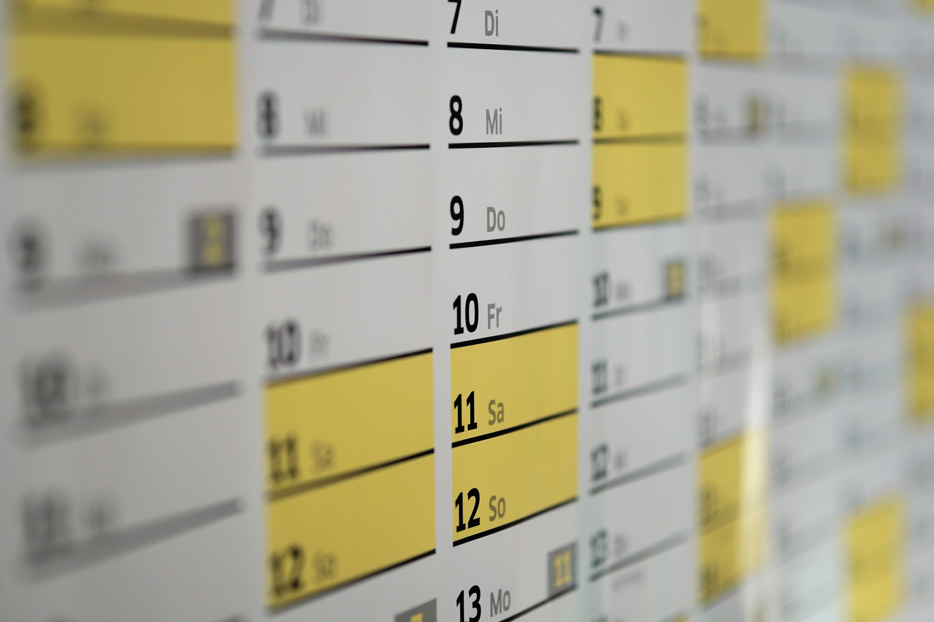 Spreadsheet scheduling.