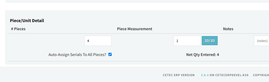 Option to auto-serialize parts upon receipt.