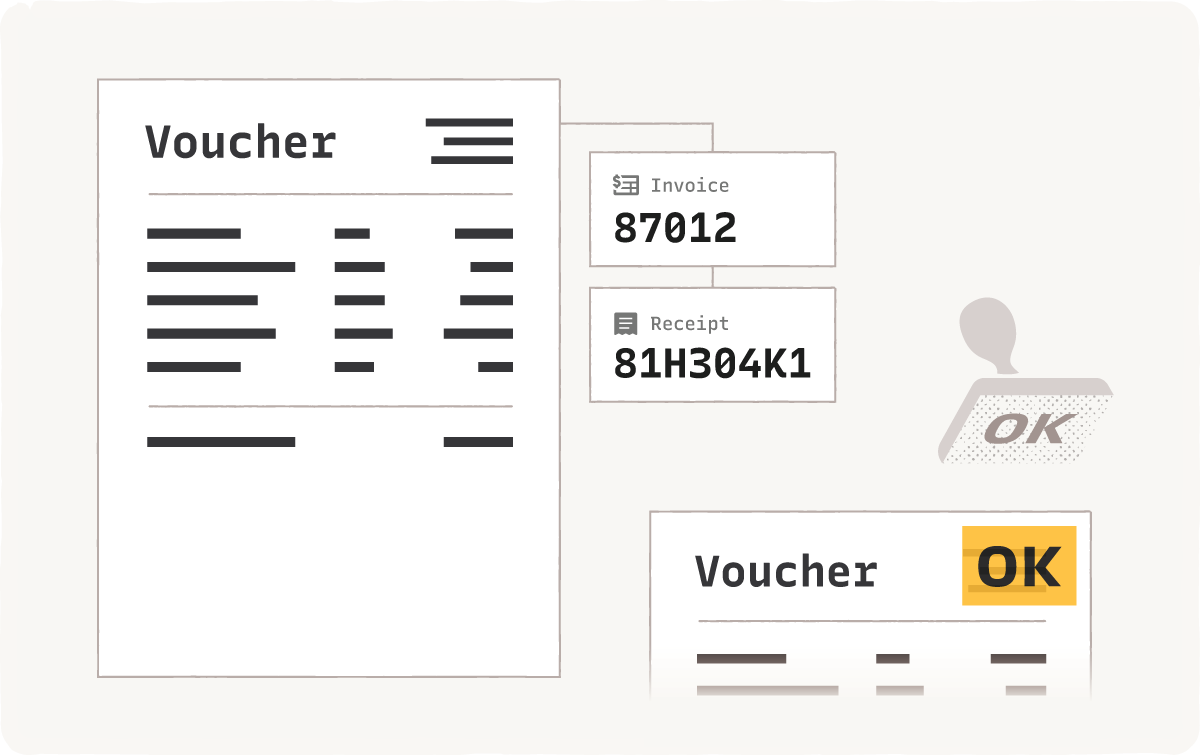 AP Voucher creation and approval illustration